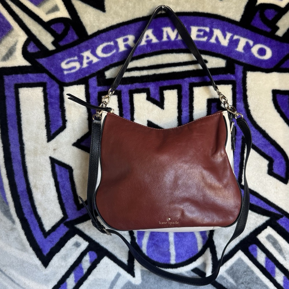 Kate Spade Jackson Street Mylie‎ Port Brown/Cement Purse Shoulder Bag